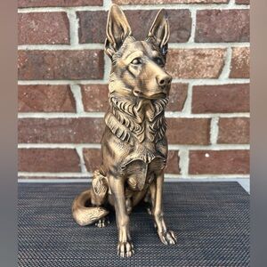 Charming German Shepherd Statue